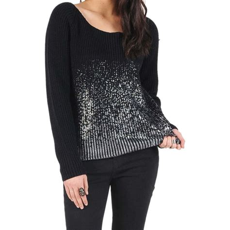 metallic cooling fabric sweater|Women's Metallic Sweaters .